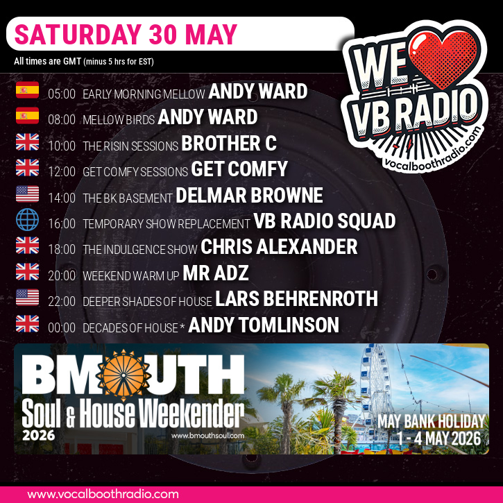 Read more about the article VBR Schedule, 30 May 2026